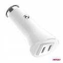 Ładowarka samochodowa do auta samochodu 2x USB-C 40W AMIO-03884 Ładowarka samochodowa do auta samochodu 2x USB-C 40W AMIO-03884