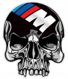NAKLEJKA hobby BMW M-POWER CZACHA auto tatuaż