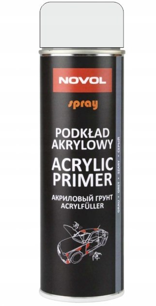 NOVOL Acrylic Primer Podkład Akrylowy BIAŁY Spray NOVOL Acrylic Primer Podkład Akrylowy BIAŁY Spray