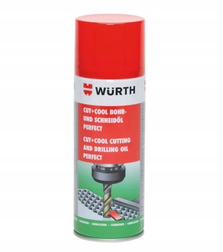 SPRAY OLEJ CHŁODZIWO OBRÓBKA WIERCENIE 400ML WURTH CUT+COOL SPRAY OLEJ CHŁODZIWO OBRÓBKA WIERCENIE 400ML WURTH CUT+COOL