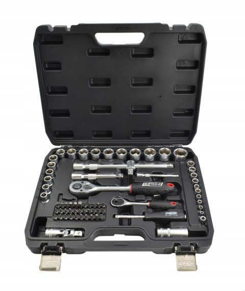 Zestaw kluczy 1/2" / 1/4" / kpl. 72 el. BLACK LINE AWTOOLS Zestaw kluczy 1/2" / 1/4" / kpl. 72 el. BLACK LINE AWTOOLS