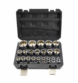 Zestaw nasadek SPLINE 12-kątne / kpl. 21 el. BLACK LINE AWTOOLS
