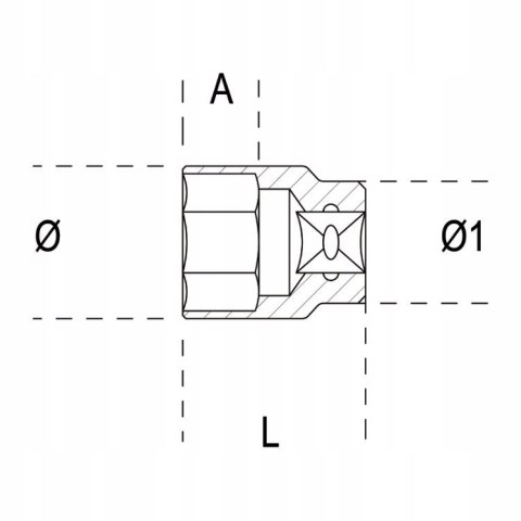 Nasadka 1/4" 12-kątna 1/2", 900AS/MB Beta Nasadka 1/4" 12-kątna 1/2", 900AS/MB Beta