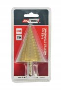 Wiertło stopniowe proste 4 - 52 mm HSS TiN AWTOOLS