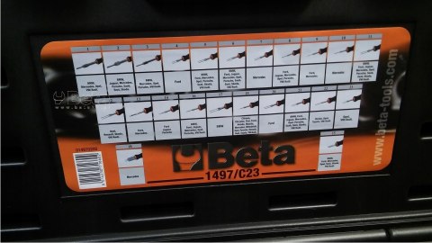 Zestaw narzędzi odblokowujących do wtyczek samoch. Beta 1497/c23 Zestaw narzędzi odblokowujących do wtyczek samoch. Beta 1497/c23