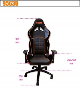 FOTEL BIUROWY/GAMINGOWY CZARNY ERGONOMICZNY BETA