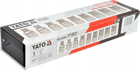 Klucze nasadowe TORX YATO 9 elem. YATO 0521 Klucze nasadowe TORX YATO 9 elem. YATO 0521