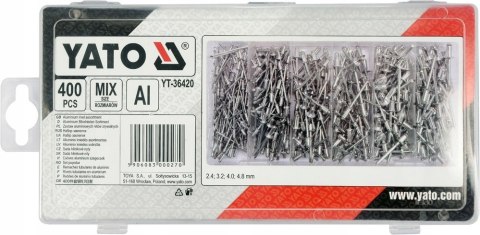 YATO NITY ZRYWALNE 400SZT. MIX 2,4-4,8 YT-36420 YATO NITY ZRYWALNE 400SZT. MIX 2,4-4,8 YT-36420