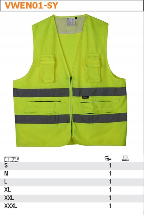 Kamizelka odblaskowa Beta VWEN01 unisex XL Kamizelka odblaskowa Beta VWEN01 unisex XL