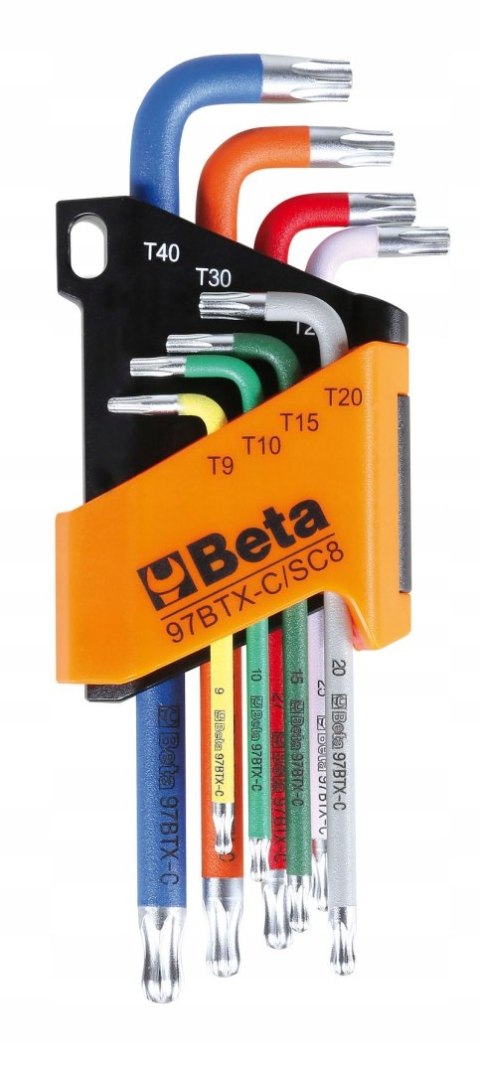 Komplet 8 kluczy Torx kolorowych 97BTX-C/SC8 BETA Komplet 8 kluczy Torx kolorowych 97BTX-C/SC8 BETA