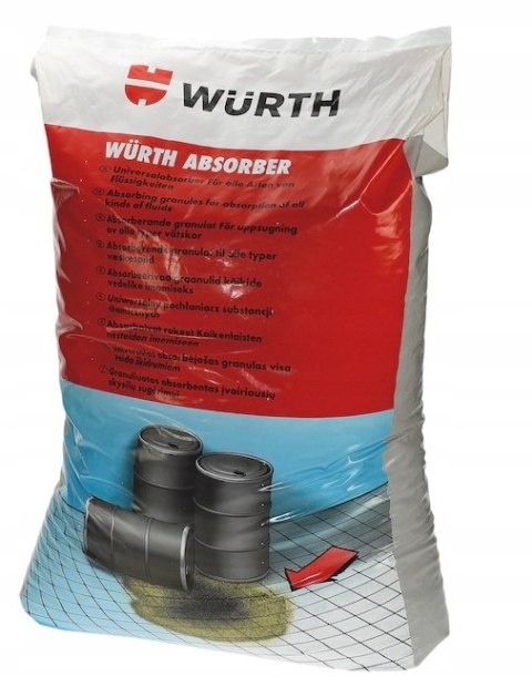 WURTH Sorbent Granulki MICRO ABSORBER płynów 17KG WURTH Sorbent Granulki MICRO ABSORBER płynów 17KG