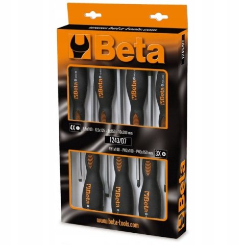 Zestaw 7 wkrętaków do pobijania Beta 1243/D7 Zestaw 7 wkrętaków do pobijania Beta 1243/D7