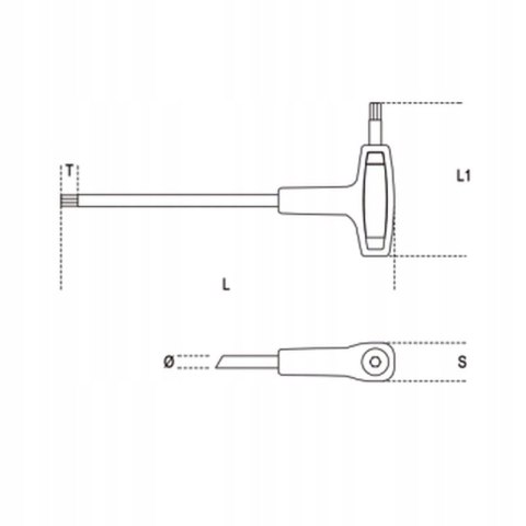 KLUCZ TRZPIENIOWY KĄTOWY TORX 97TTX, T8 BETA KLUCZ TRZPIENIOWY KĄTOWY TORX 97TTX, T8 BETA