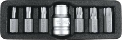 Końcówki wkrętakowe torx security, kpl. 7 szt YATO Końcówki wkrętakowe torx security, kpl. 7 szt YATO