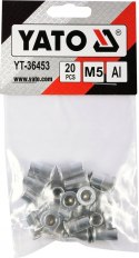 NITONAKRĘTKI ALUMINIOWE M5, 20SZT YATO NITONAKRĘTKI ALUMINIOWE M5, 20SZT YATO