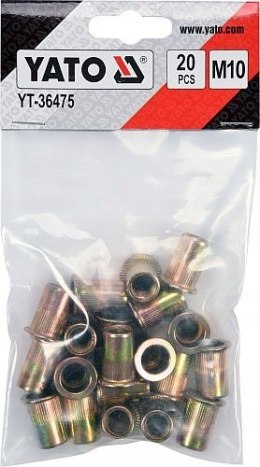 NITONAKRĘTKI STALOWE M10, 20SZT YATO