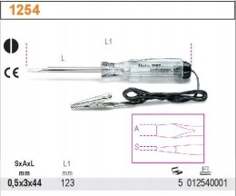 PRÓBNIK NAPIĘCIA WSKAŹNIK WKRĘTAK 12/24V 1254 BETA
