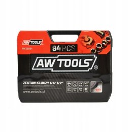 ZESTAW KLUCZY Z GRZECHOTKĄ 1/4 1/2 94szt AWTOOLS