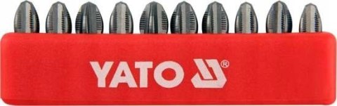 Końcówki wkrętakowe ph3x25 mm, kpl. 10 szt. YATO Końcówki wkrętakowe ph3x25 mm, kpl. 10 szt. YATO