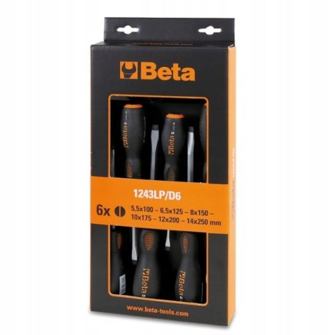 Wkrętaki płaskie do pobijania 6szt BETA 1234LP/D6 Wkrętaki płaskie do pobijania 6szt BETA 1234LP/D6