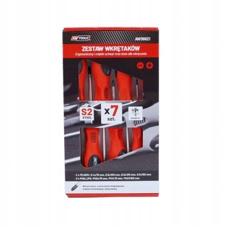 Zestaw wkrętaków 7 sztuk Awtools Zestaw wkrętaków 7 sztuk Awtools