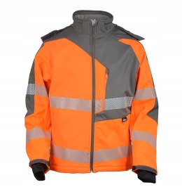 KURTKA SOFTSHELL POMARAŃCZOWA OSTRZEGAWCZA