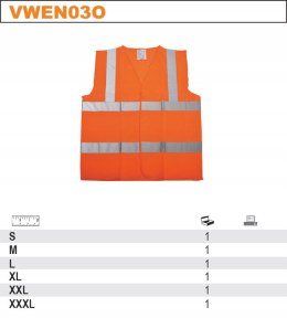 Kamizelka odblaskowa pomarańczowa uniwersalna 3XL