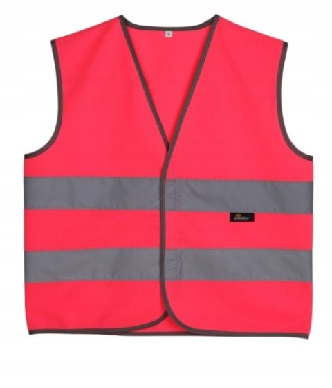 Kamizelka odblaskowa różowa dziecięca 10-12 L Kamizelka odblaskowa różowa dziecięca 10-12 L