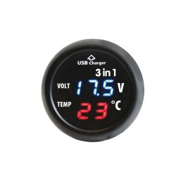 Termometr wewnętrzny ładowarka USB tester