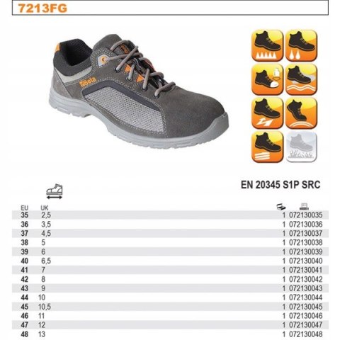 Buty robocze przewiewne Beta 7213FG S1P ROZMIAR 46 Buty robocze przewiewne Beta 7213FG S1P ROZMIAR 46