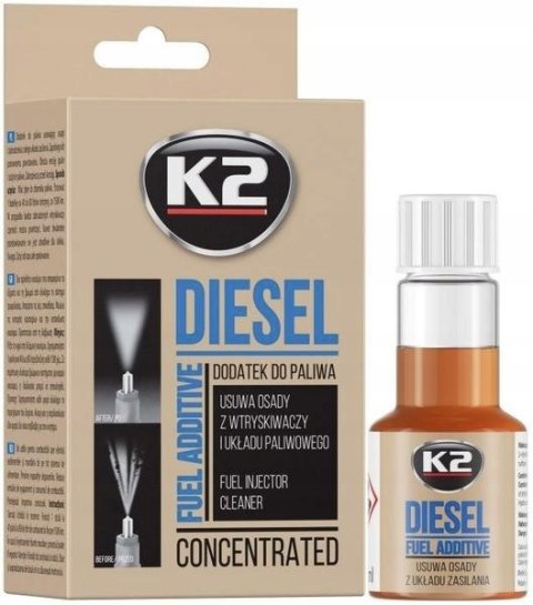K2 DODATEK DO CZYSZCZENIA WTRYSKIWACZY DIESLA 50ML K2 DODATEK DO CZYSZCZENIA WTRYSKIWACZY DIESLA 50ML