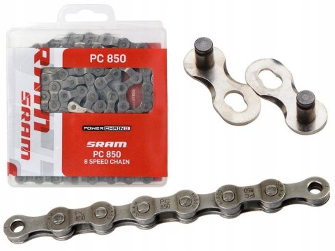 Łańcuch Rowerowy SRAM PC 850 8-rzędowy 114 ogniw + Spinka PowerLink