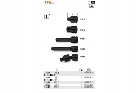 REDUKCJA UDAROWA ŁĄCZNIK 1 X 3/4 BETA 729/15 REDUKCJA UDAROWA ŁĄCZNIK 1 X 3/4 BETA 729/15