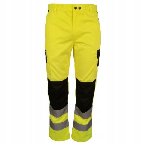 SPODNIE ROBOCZE OSTRZEGAWCZE ŻÓŁTO-CZARNE 3XL XXXL