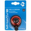 Dzwonek rowerowy M-WAVE BELLA aluminiowy czerwony