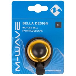 Dzwonek rowerowy M-WAVE BELLA aluminiowy złoty