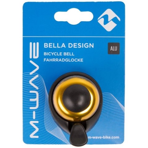 Dzwonek rowerowy M-WAVE BELLA aluminiowy złoty Dzwonek rowerowy M-WAVE BELLA aluminiowy złoty