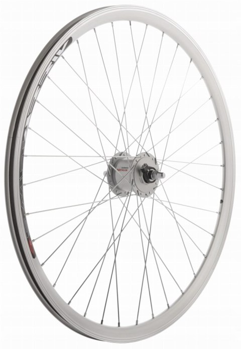 Koło rowerowe przód 28" Stars Circle z prądnicą Shimano 3W 6V srebrne
