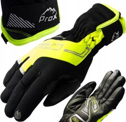 RĘKAWICZKI PROX PERFORMANCE DŁUGIE CZARNO/LIMONKOWE GEL PRO ROZ. XL