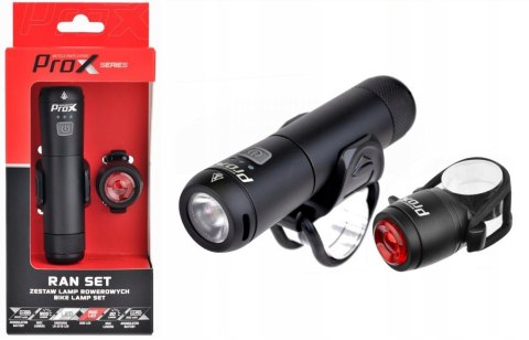 ZESTAW LAMP ROWEROWYCH PROX RAN SET 900Lm + BOOTES 20Lm USB-C