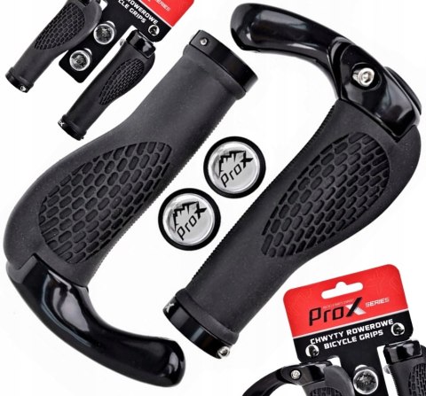 Chwyty rowerowe PROX GP-40B 135mm czarne Chwyty rowerowe PROX GP-40B 135mm czarne