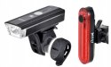 Zestaw lamp rowerowych Prox Aero A.I. Set 350lm USB Pilot Sensor 1200mAh Zestaw lamp rowerowych Prox Aero A.I. Set 350lm USB Pilot Sensor 1200mAh