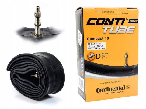 DĘTKA CONTINENTAL Compact 18 18X1 1/4-1,9 (32-355/47-400) DV 26MM