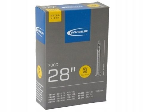 Dętka Schwalbe 28" Extra Light presta 60mm