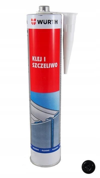 Klej uszczelniacz uniwersalny Würth 300 ml Czarny Szczeliwo K+D Klej uszczelniacz uniwersalny Würth 300 ml Czarny Szczeliwo K+D