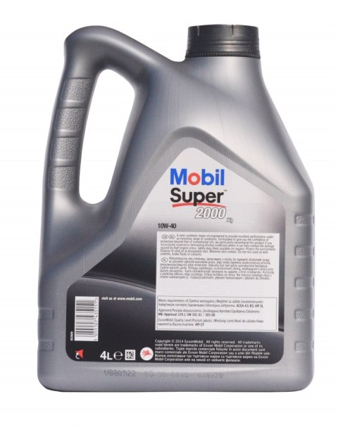 Olej silnikowy Mobil Super 2000 X1 10W-40 4L Olej silnikowy Mobil Super 2000 X1 10W-40 4L