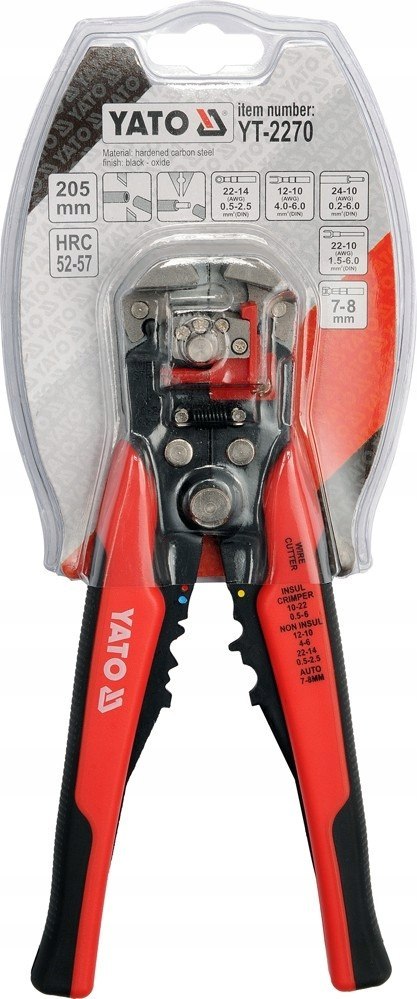 Ściągacz izolacji Yato YT-2270 0,2 mm² - 6 mm² Ściągacz izolacji Yato YT-2270 0,2 mm² - 6 mm²