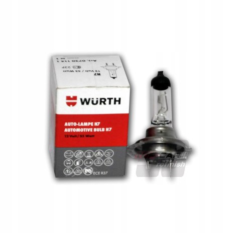 WURTH ŻARÓWKA samochodowa 12V H7 55WATT 1SZT. WURTH ŻARÓWKA samochodowa 12V H7 55WATT 1SZT.