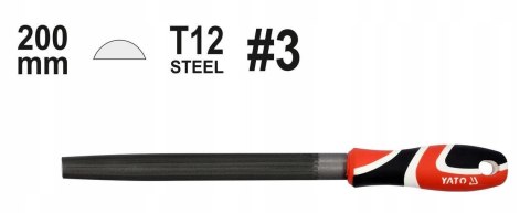 Yato YT-62349 pilnik DO metalu półokrągły 200MM #3 Yato YT-62349 pilnik DO metalu półokrągły 200MM #3