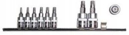 Jonnesway Zestaw nasadek Torx z otworem 1/4 3/8 T10T50 9szt. (S08H23TS9S)